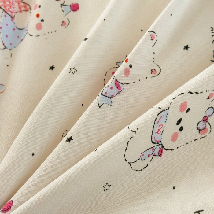 91家纺网 家纺一手货源 找家纺 可可家纺 2025新款印花卡通芦荟棉枕套亲肤信封式枕头套小清新 可爱西高地