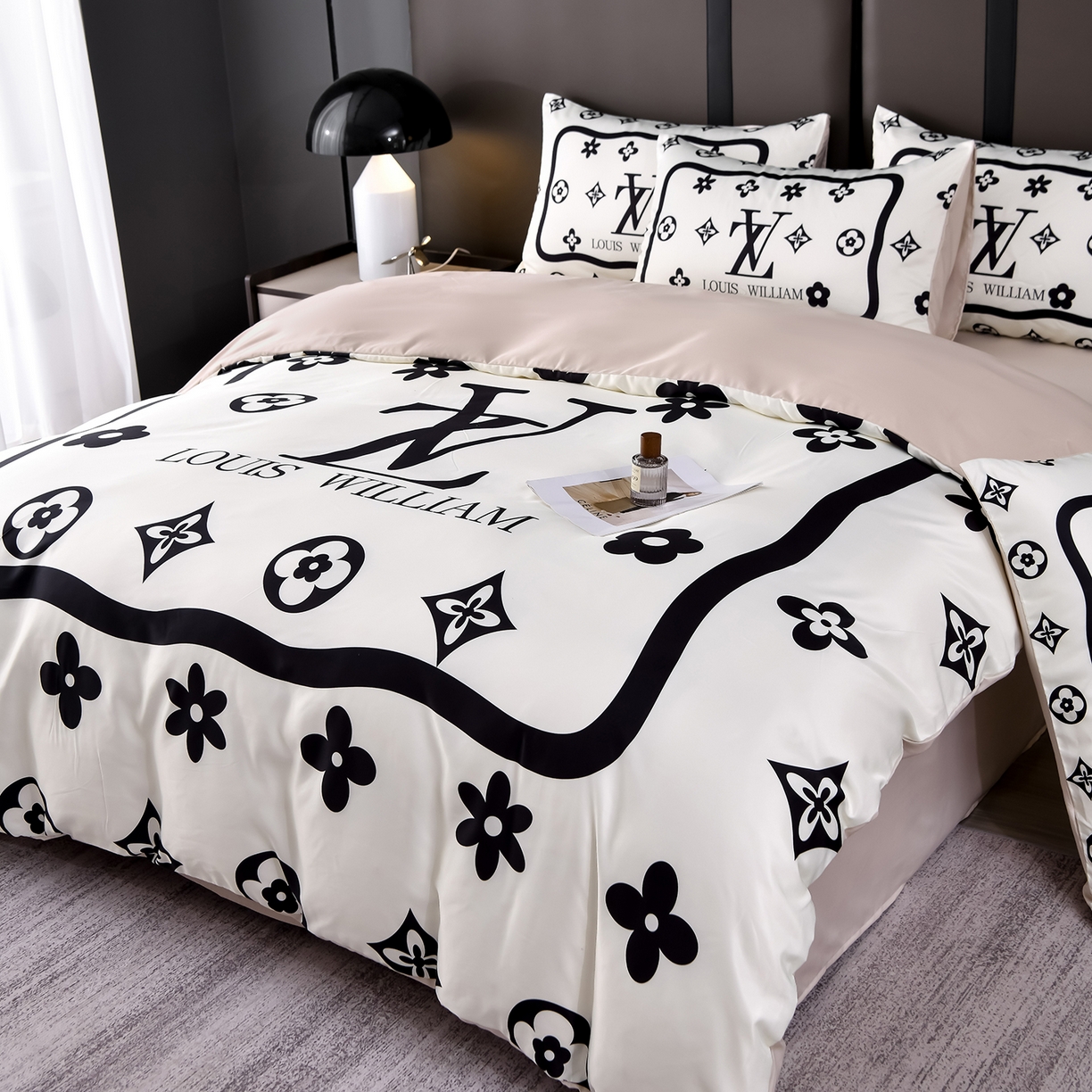 91家纺网 家纺一手货源 找家纺 （总）娜娜 2025新款水洗真丝数码印花四件套