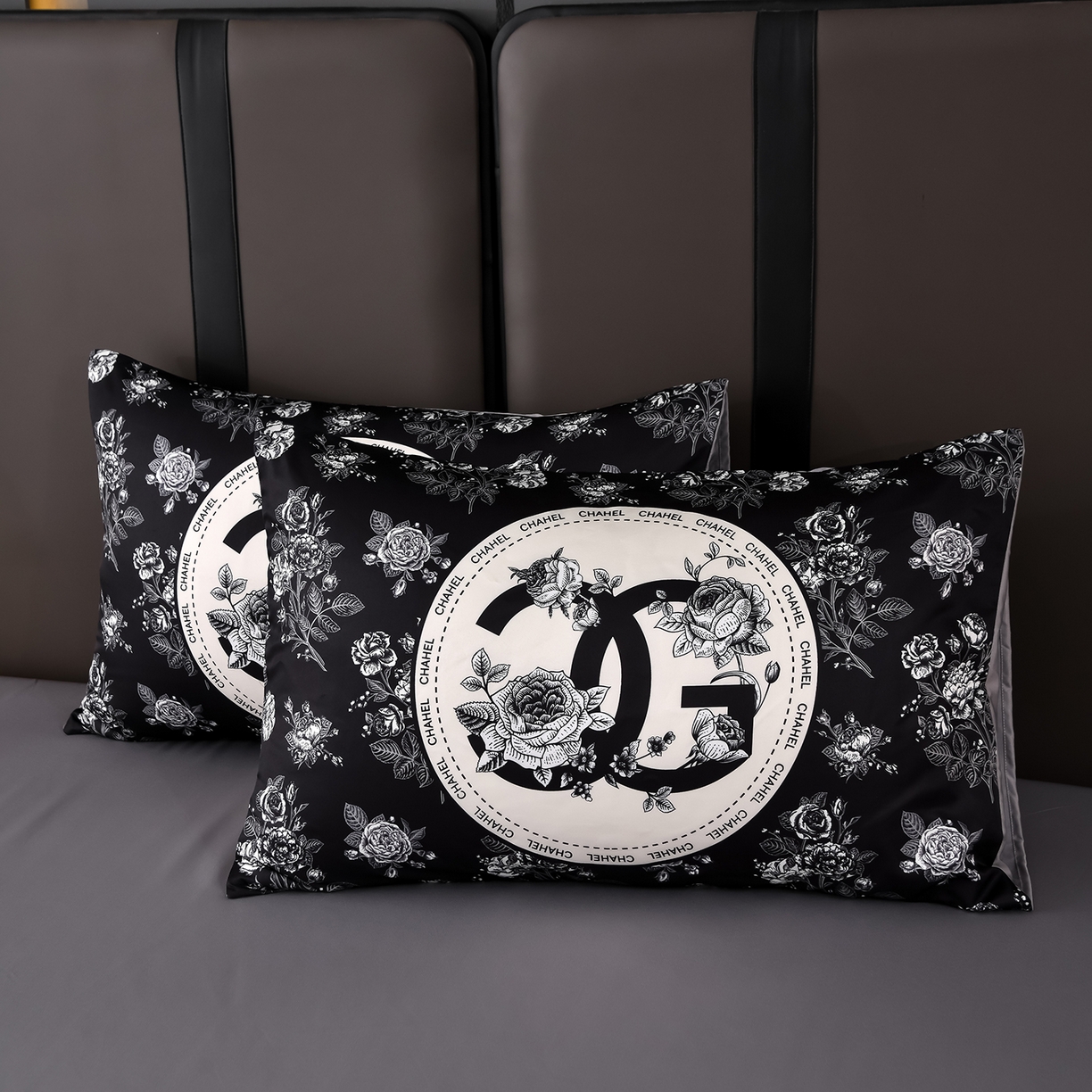 91家纺网 家纺一手货源 找家纺 娜娜 2025新款水洗真丝数码印花四件套 黑牡丹