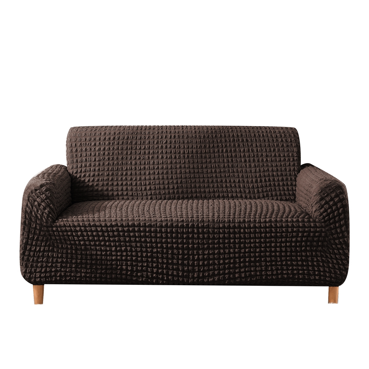 布兰鸟【沙发套】 2025新款泡纱沙发套【英文常规款】 单色浓咖