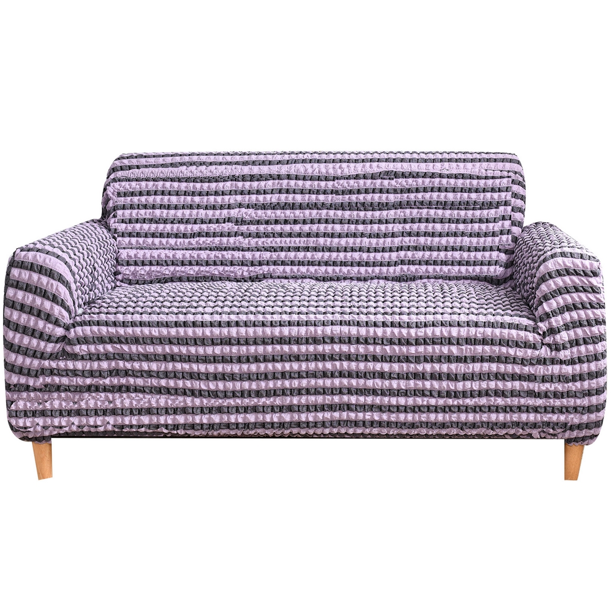 布兰鸟【沙发套】 2025新款泡纱沙发套【英文常规款】 双色紫