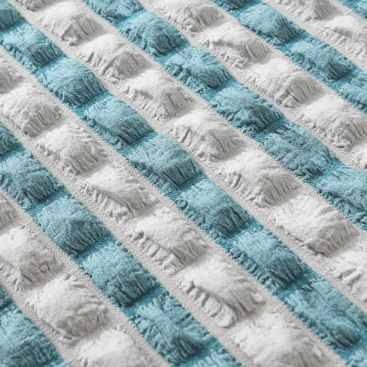 91家纺网 家纺一手货源 找家纺 布兰鸟【沙发套】 2025新款泡纱沙发套【英文常规款】 双色蓝