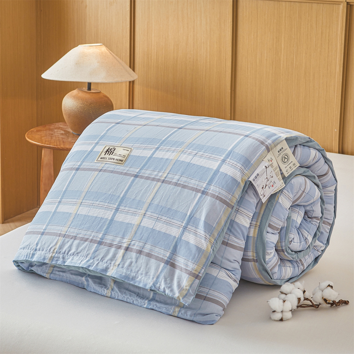 91家纺网 家纺一手货源 找家纺 （总）西域种棉人·千百笠 2025新款A类可拆卸里外全棉100%新疆棉花被子冬被全棉单人学生宿舍加厚保暖春