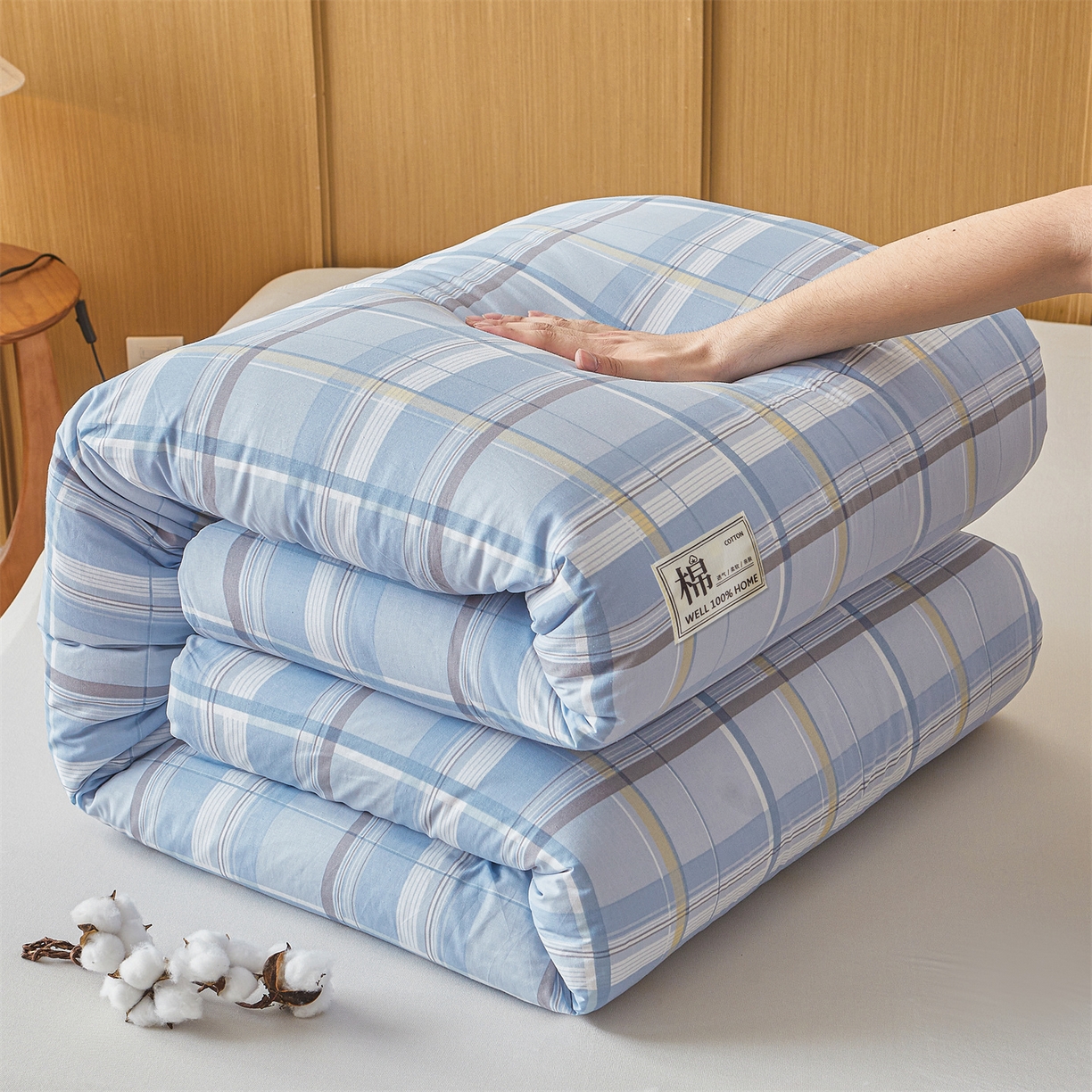 91家纺网 家纺一手货源 找家纺 （总）西域种棉人·千百笠 2025新款A类可拆卸里外全棉100%新疆棉花被子冬被全棉单人学生宿舍加厚保暖春