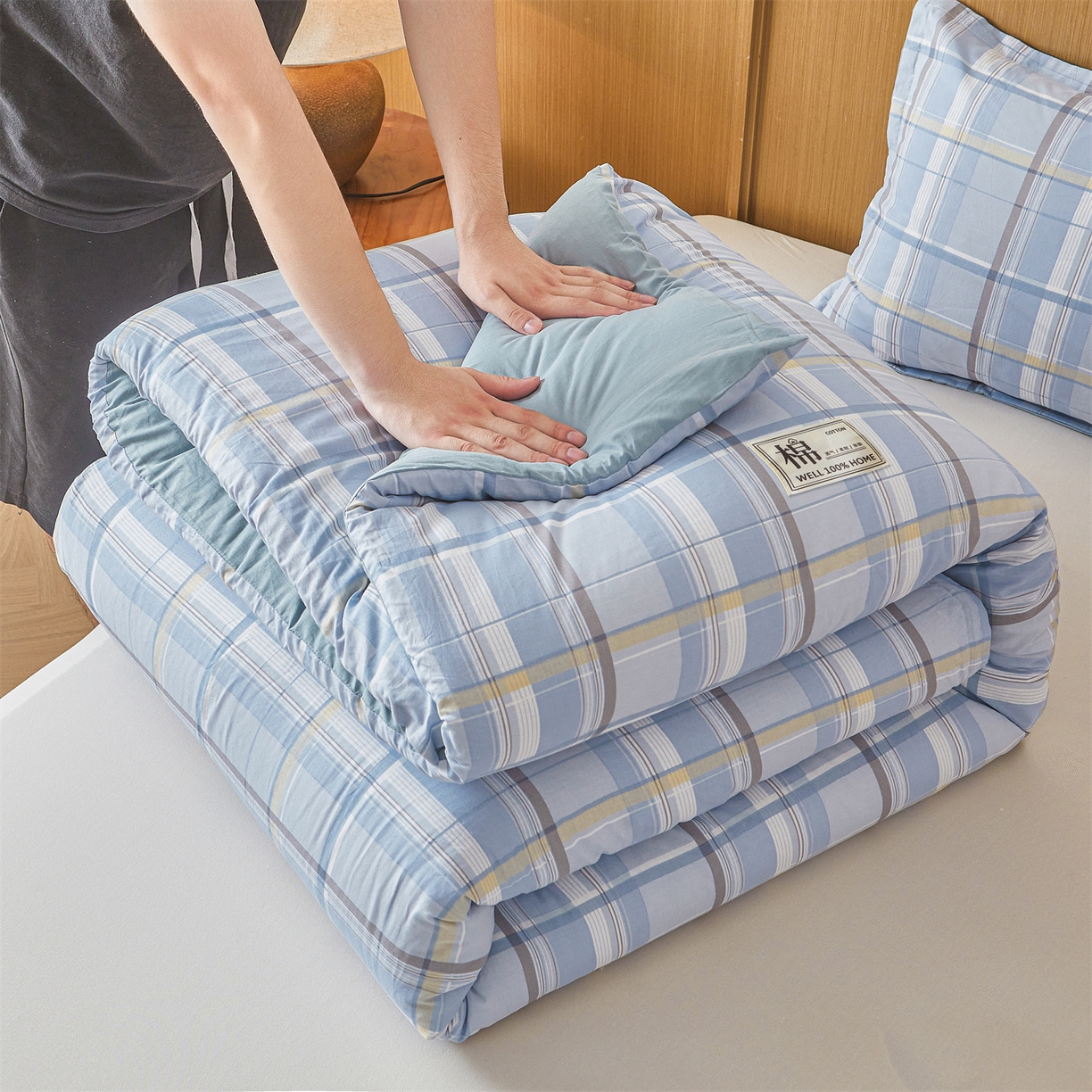 91家纺网 家纺一手货源 找家纺 （总）西域种棉人·千百笠 2025新款A类可拆卸里外全棉100%新疆棉花被子冬被全棉单人学生宿舍加厚保暖春