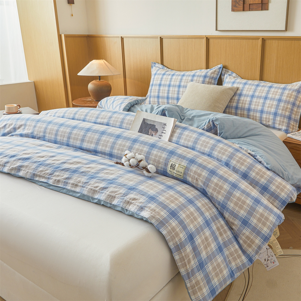 91家纺网 家纺一手货源 找家纺 西域种棉人·千百笠 2025新款A类可拆卸里外全棉100%新疆棉花被子冬被全棉单人学生宿舍加厚保暖春 韵蓝格