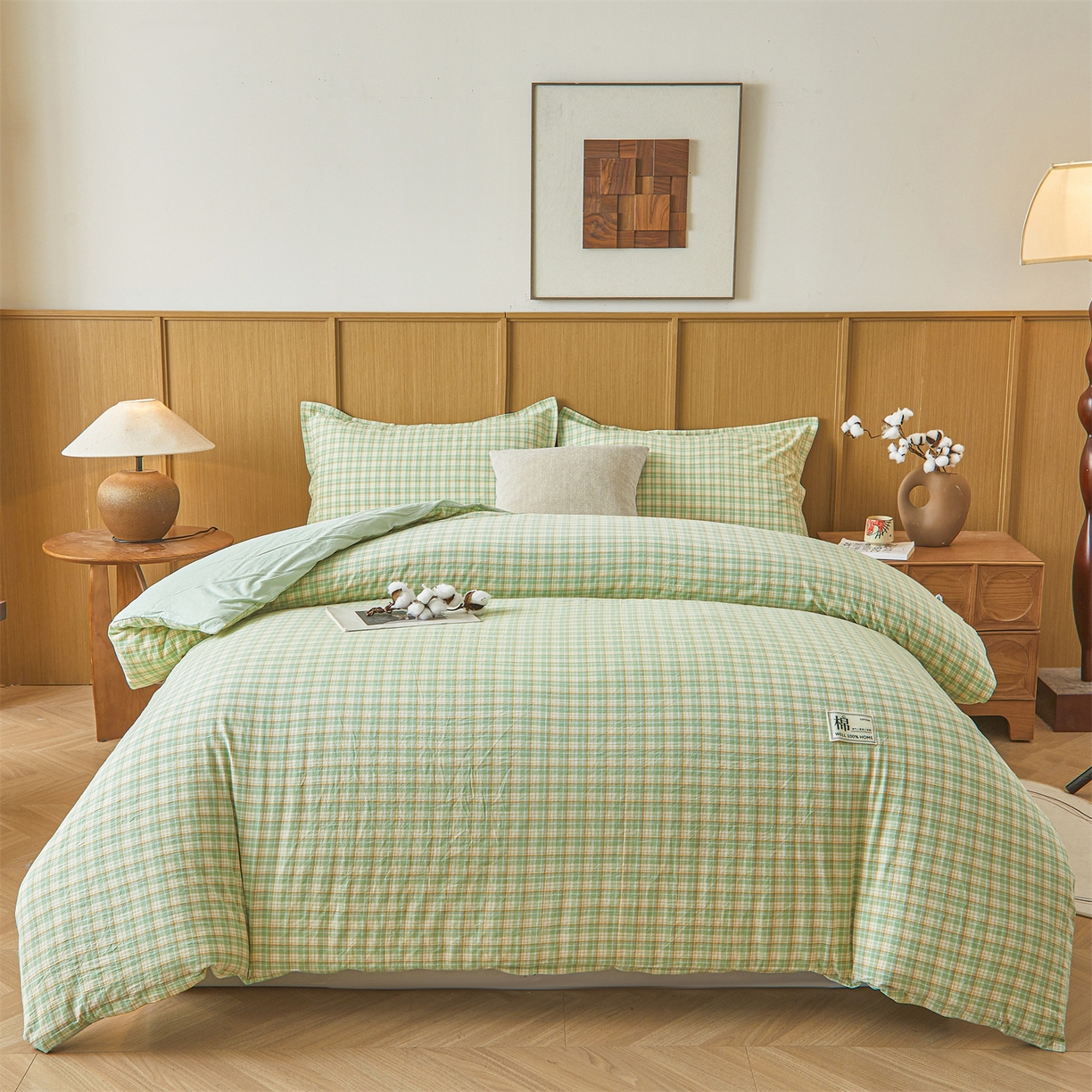 91家纺网 家纺一手货源 找家纺 西域种棉人·千百笠 2025新款A类可拆卸里外全棉100%新疆棉花被子冬被全棉单人学生宿舍加厚保暖春 沐绿小格