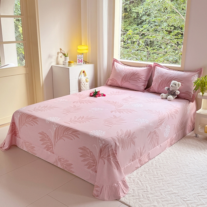 91家纺网 家纺一手货源 找家纺 家贝爱 2024新款加厚纯棉生态磨毛床单系列 纷飞