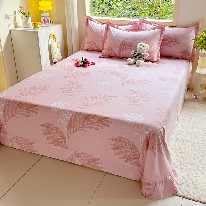 91家纺网 家纺一手货源 找家纺 家贝爱 2024新款加厚纯棉生态磨毛床单系列 纷飞