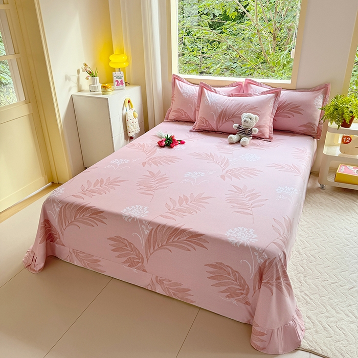 91家纺网 家纺一手货源 找家纺 家贝爱 2024新款加厚纯棉生态磨毛床单系列 纷飞