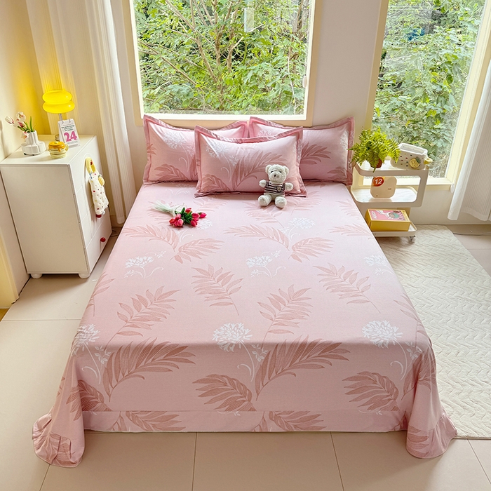 91家纺网 家纺一手货源 找家纺 家贝爱 2024新款加厚纯棉生态磨毛床单系列 纷飞