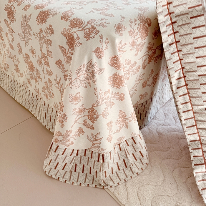 91家纺网 家纺一手货源 找家纺 家贝爱 2024新款加厚纯棉生态磨毛床单系列 芙拉