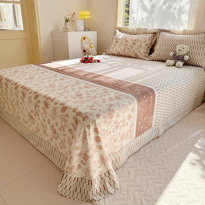 91家纺网 家纺一手货源 找家纺 家贝爱 2024新款加厚纯棉生态磨毛床单系列 芙拉