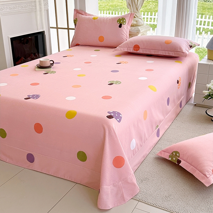 91家纺网 家纺一手货源 找家纺 家贝爱 2024新款加厚纯棉生态磨毛床单系列  泡泡菇