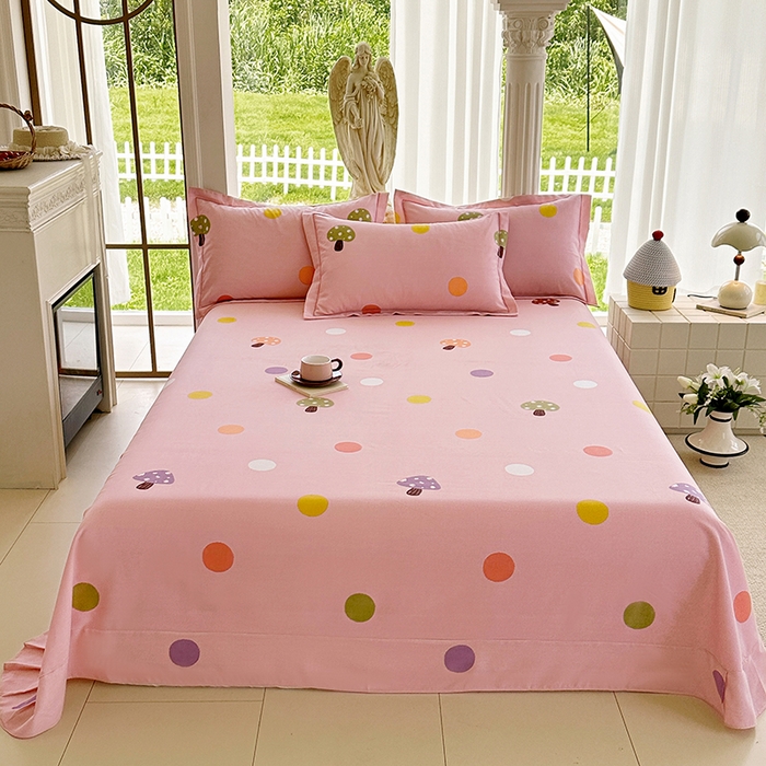 91家纺网 家纺一手货源 找家纺 家贝爱 2024新款加厚纯棉生态磨毛床单系列  泡泡菇