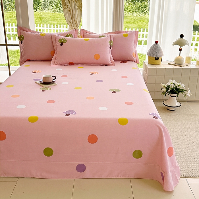 91家纺网 家纺一手货源 找家纺 家贝爱 2024新款加厚纯棉生态磨毛床单系列  泡泡菇