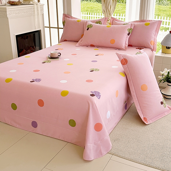 91家纺网 家纺一手货源 找家纺 家贝爱 2024新款加厚纯棉生态磨毛床单系列  泡泡菇