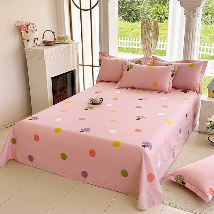 91家纺网 家纺一手货源 找家纺 家贝爱 2024新款加厚纯棉生态磨毛床单系列  泡泡菇