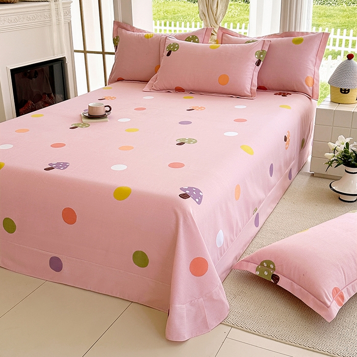 91家纺网 家纺一手货源 找家纺 家贝爱 2024新款加厚纯棉生态磨毛床单系列  泡泡菇