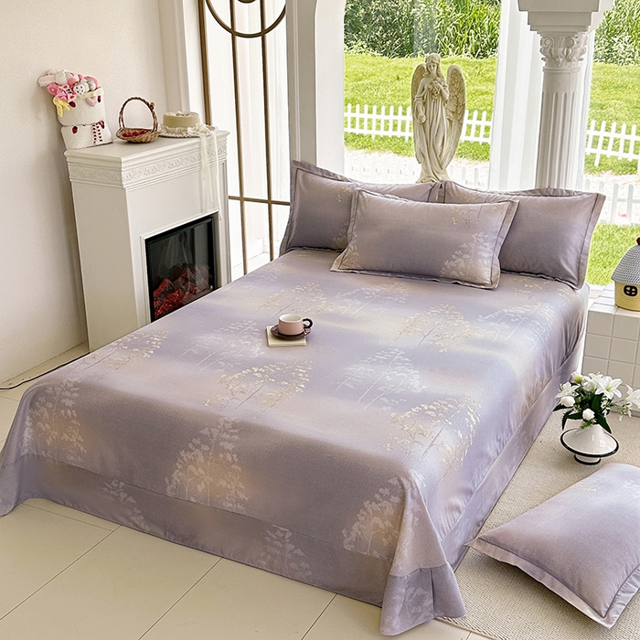 91家纺网 家纺一手货源 找家纺 家贝爱 2024新款加厚纯棉生态磨毛床单系列 富贵树