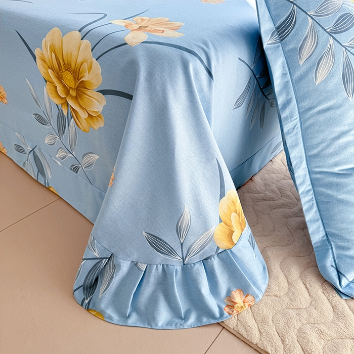 91家纺网 家纺一手货源 找家纺 家贝爱 2024新款加厚纯棉生态磨毛床单系列  富丽花都