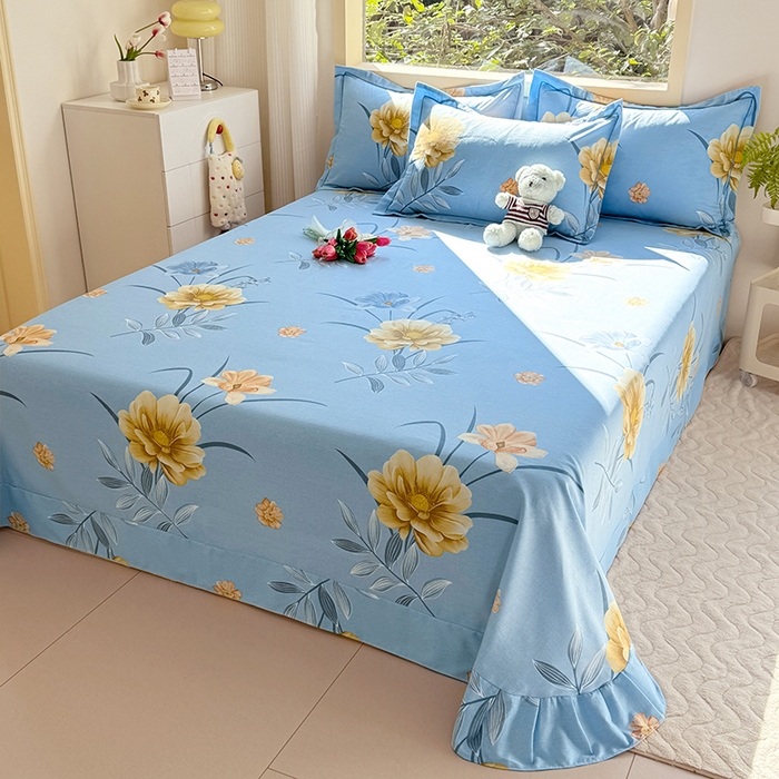 91家纺网 家纺一手货源 找家纺 家贝爱 2024新款加厚纯棉生态磨毛床单系列  富丽花都