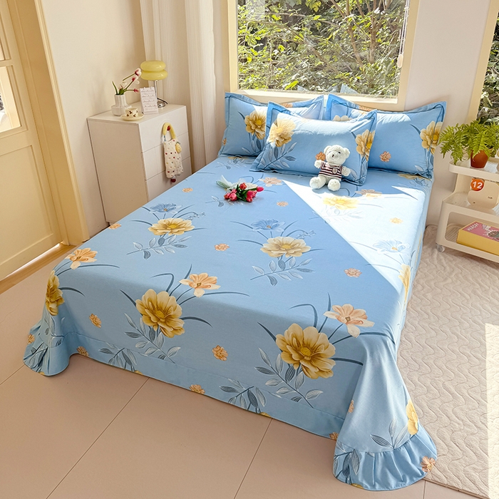 91家纺网 家纺一手货源 找家纺 家贝爱 2024新款加厚纯棉生态磨毛床单系列  富丽花都