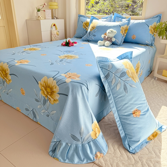 91家纺网 家纺一手货源 找家纺 家贝爱 2024新款加厚纯棉生态磨毛床单系列  富丽花都