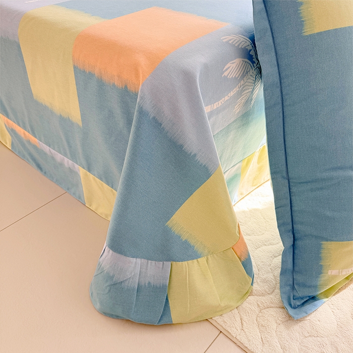 91家纺网 家纺一手货源 找家纺 家贝爱 2024新款加厚纯棉生态磨毛床单系列  浪漫旅程