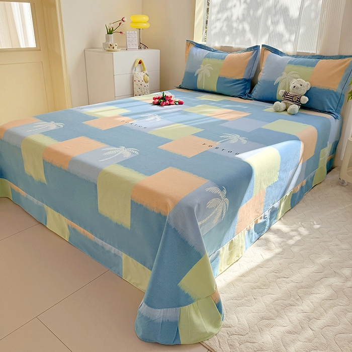 91家纺网 家纺一手货源 找家纺 家贝爱 2024新款加厚纯棉生态磨毛床单系列  浪漫旅程