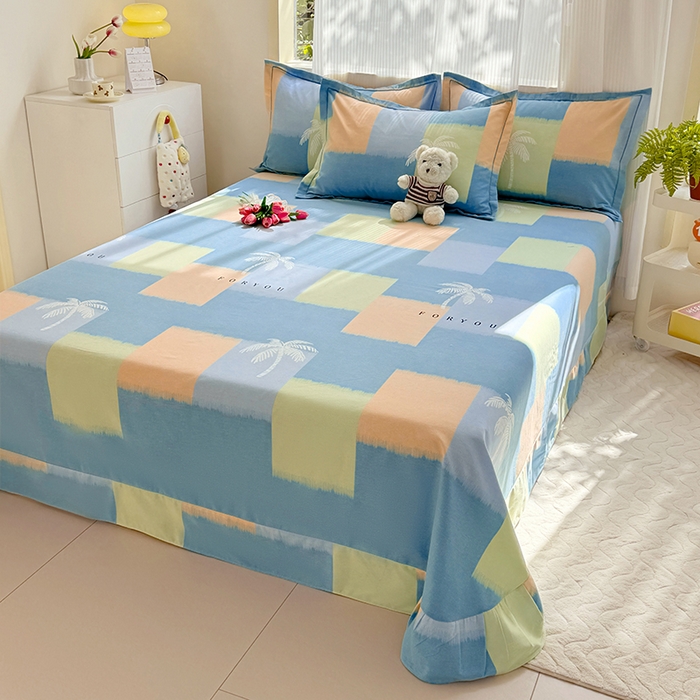 91家纺网 家纺一手货源 找家纺 家贝爱 2024新款加厚纯棉生态磨毛床单系列  浪漫旅程