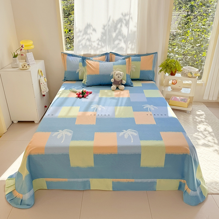 家贝爱 2024新款加厚纯棉生态磨毛床单系列  浪漫旅程