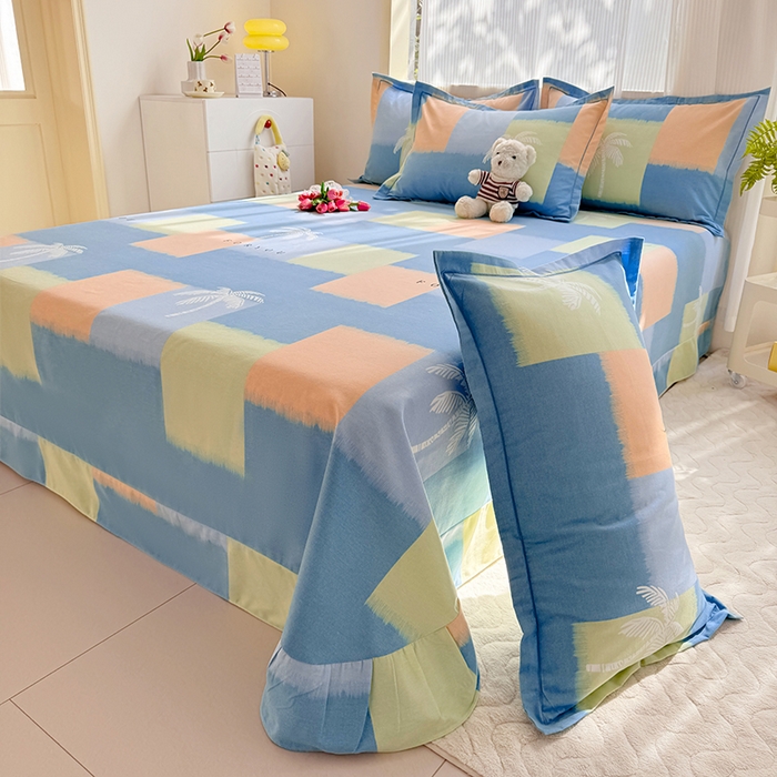 91家纺网 家纺一手货源 找家纺 家贝爱 2024新款加厚纯棉生态磨毛床单系列  浪漫旅程