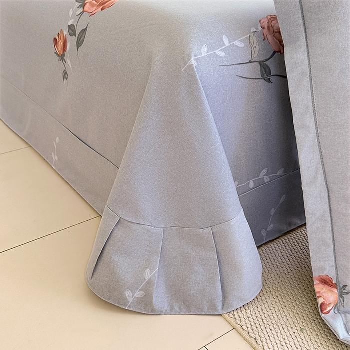 91家纺网 家纺一手货源 找家纺 家贝爱 2024新款加厚纯棉生态磨毛床单系列 芙蓉花语