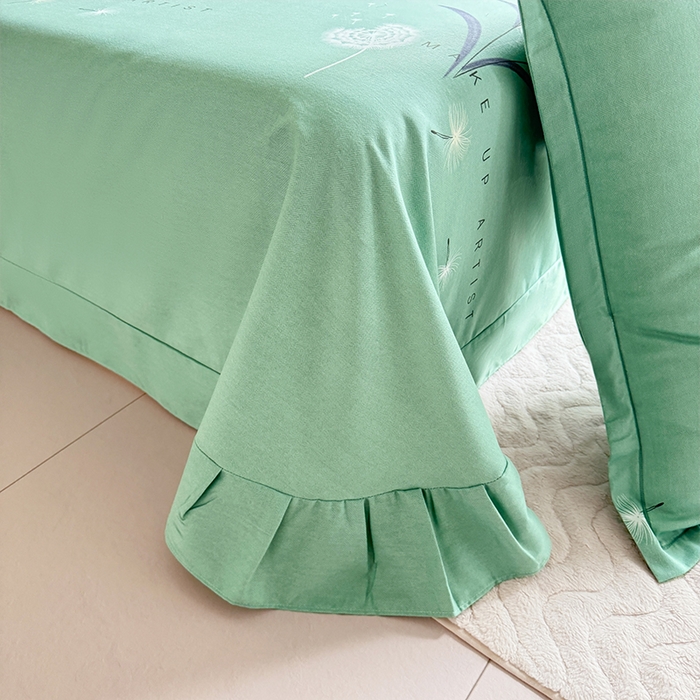 91家纺网 家纺一手货源 找家纺 家贝爱 2024新款加厚纯棉生态磨毛床单系列 蒲公英