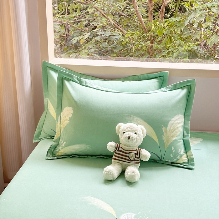 91家纺网 家纺一手货源 找家纺 家贝爱 2024新款加厚纯棉生态磨毛床单系列 蒲公英