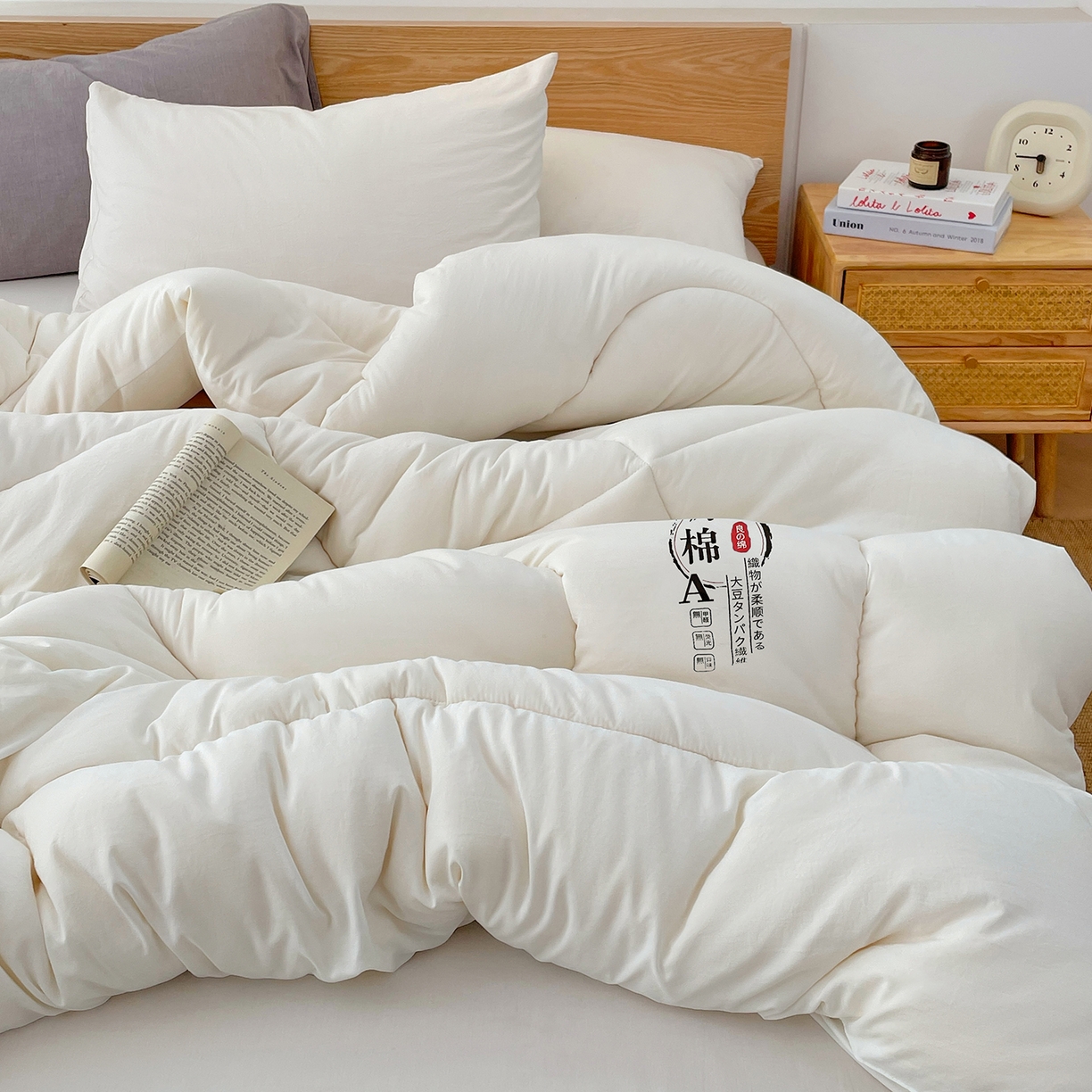 91家纺网 家纺一手货源 找家纺 尊妙被业 2025新款水洗棉原棉冬被被子被芯春秋被子母被直播批发（永不断货） 原棉-极光白