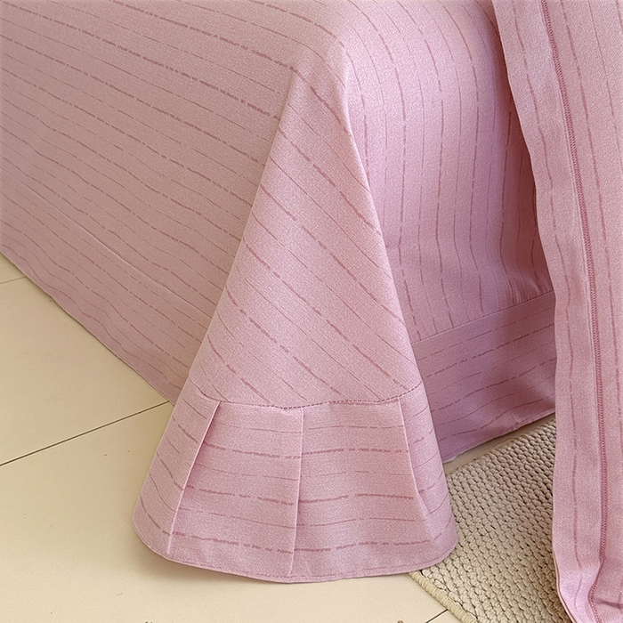 91家纺网 家纺一手货源 找家纺 家贝爱 2024新款加厚纯棉生态磨毛床单系列  浅韵粉