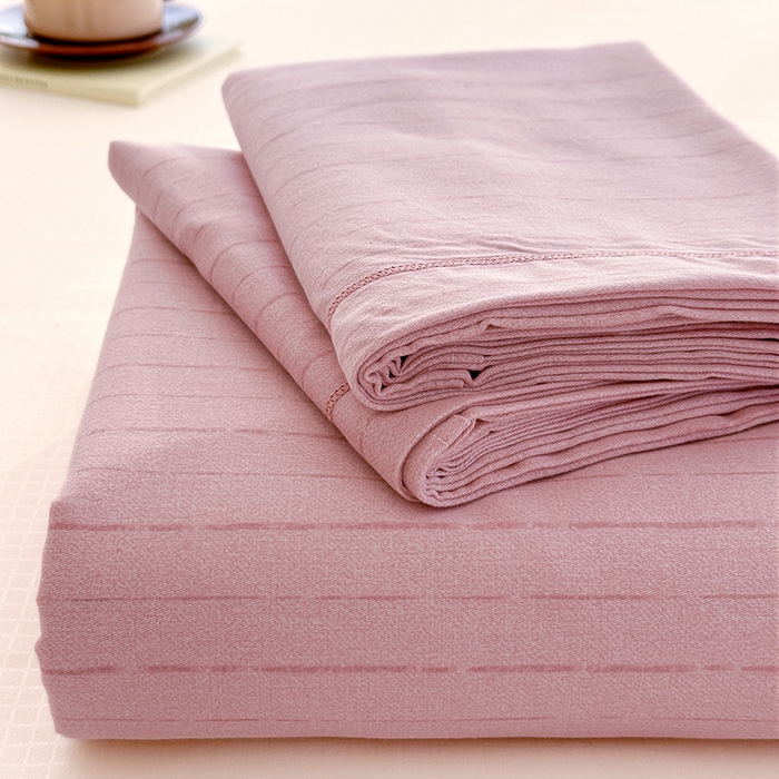 91家纺网 家纺一手货源 找家纺 家贝爱 2024新款加厚纯棉生态磨毛床单系列  浅韵粉