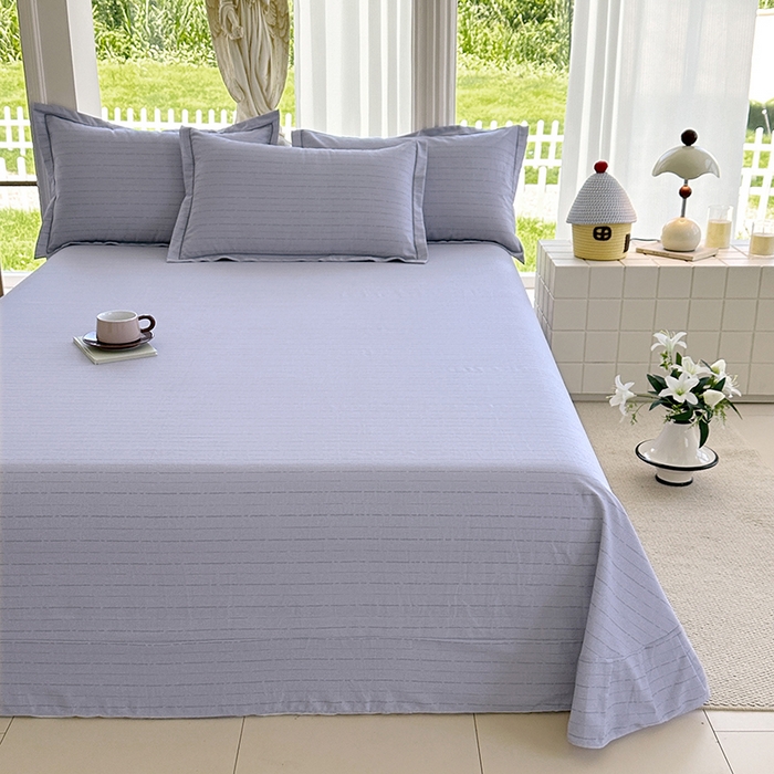 91家纺网 家纺一手货源 找家纺 家贝爱 2024新款加厚纯棉生态磨毛床单系列 浅韵灰