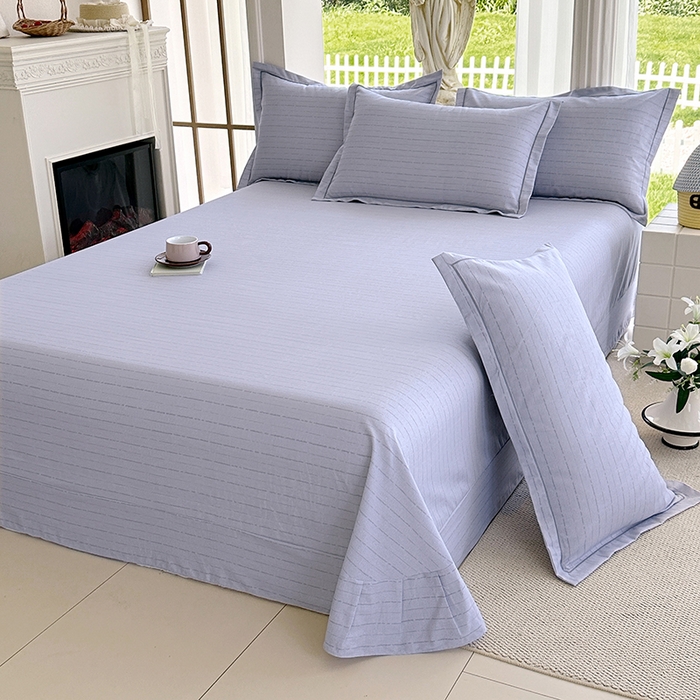 91家纺网 家纺一手货源 找家纺 家贝爱 2024新款加厚纯棉生态磨毛床单系列 浅韵灰