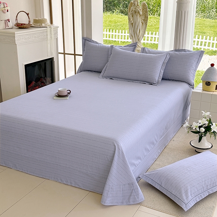 91家纺网 家纺一手货源 找家纺 家贝爱 2024新款加厚纯棉生态磨毛床单系列 浅韵灰