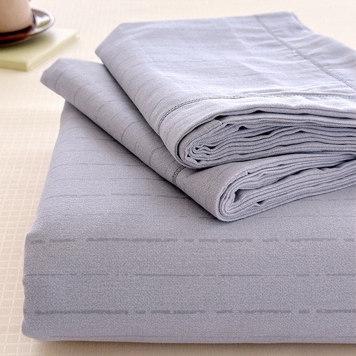 91家纺网 家纺一手货源 找家纺 家贝爱 2024新款加厚纯棉生态磨毛床单系列 浅韵灰