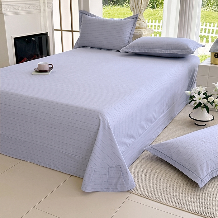 91家纺网 家纺一手货源 找家纺 家贝爱 2024新款加厚纯棉生态磨毛床单系列 浅韵灰