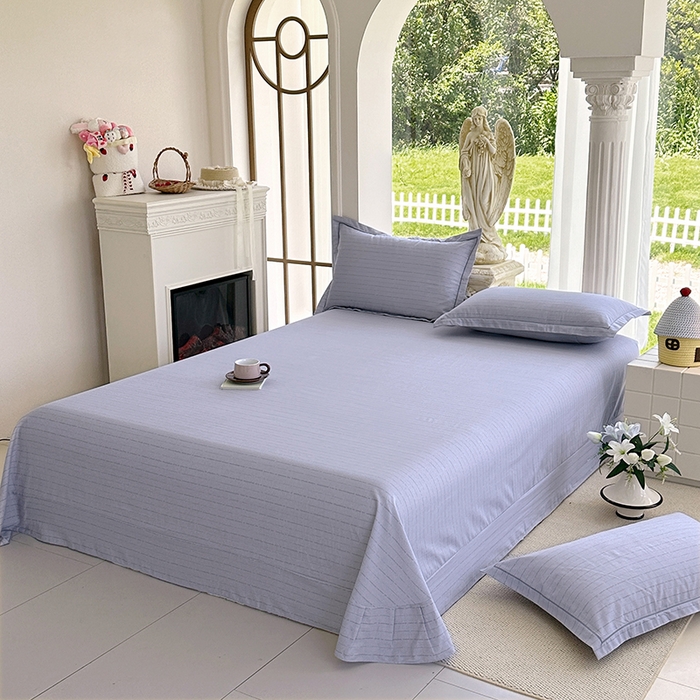 91家纺网 家纺一手货源 找家纺 家贝爱 2024新款加厚纯棉生态磨毛床单系列 浅韵灰