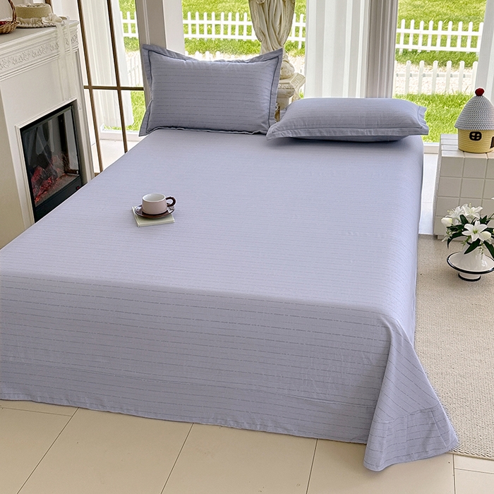 91家纺网 家纺一手货源 找家纺 家贝爱 2024新款加厚纯棉生态磨毛床单系列 浅韵灰