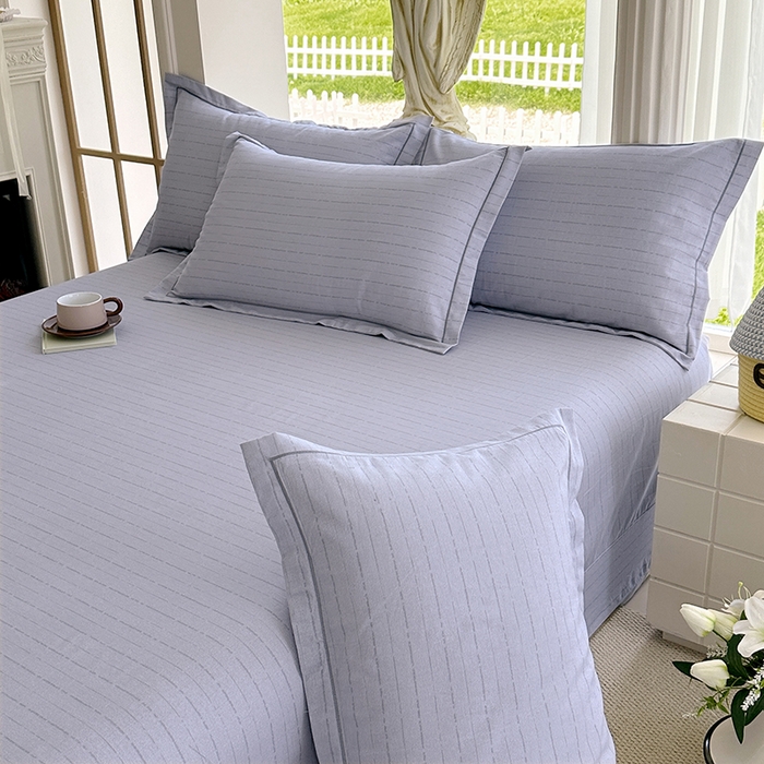 91家纺网 家纺一手货源 找家纺 家贝爱 2024新款加厚纯棉生态磨毛床单系列 浅韵灰