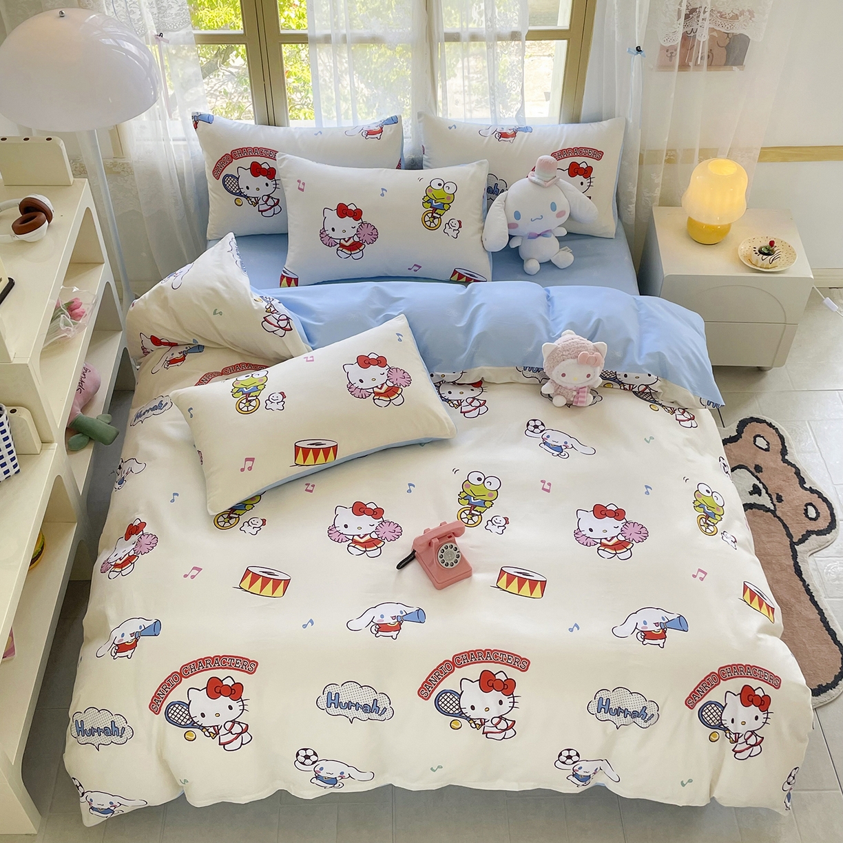 91家纺网 家纺一手货源 找家纺 （总）浩诚 2025新款三丽鸥专版花型三件套四件套