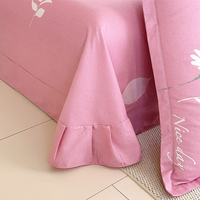 91家纺网 家纺一手货源 找家纺 家贝爱 2024新款加厚纯棉生态磨毛床单系列  洋洋花恋