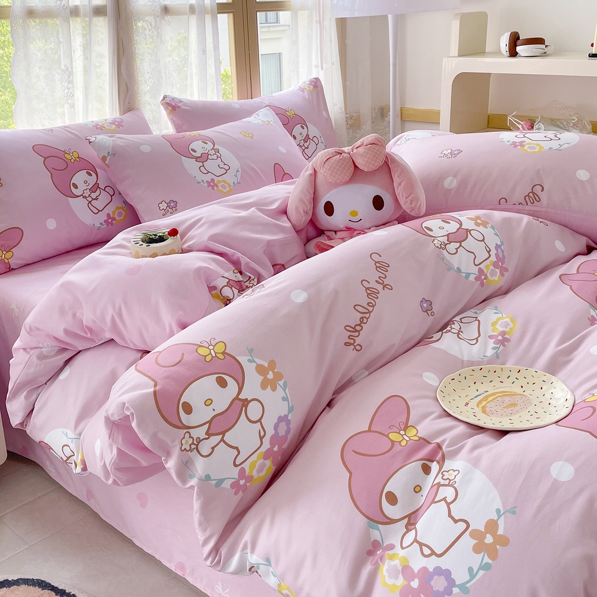 91家纺网 家纺一手货源 找家纺 （总）浩诚 2025新款三丽鸥专版花型三件套四件套